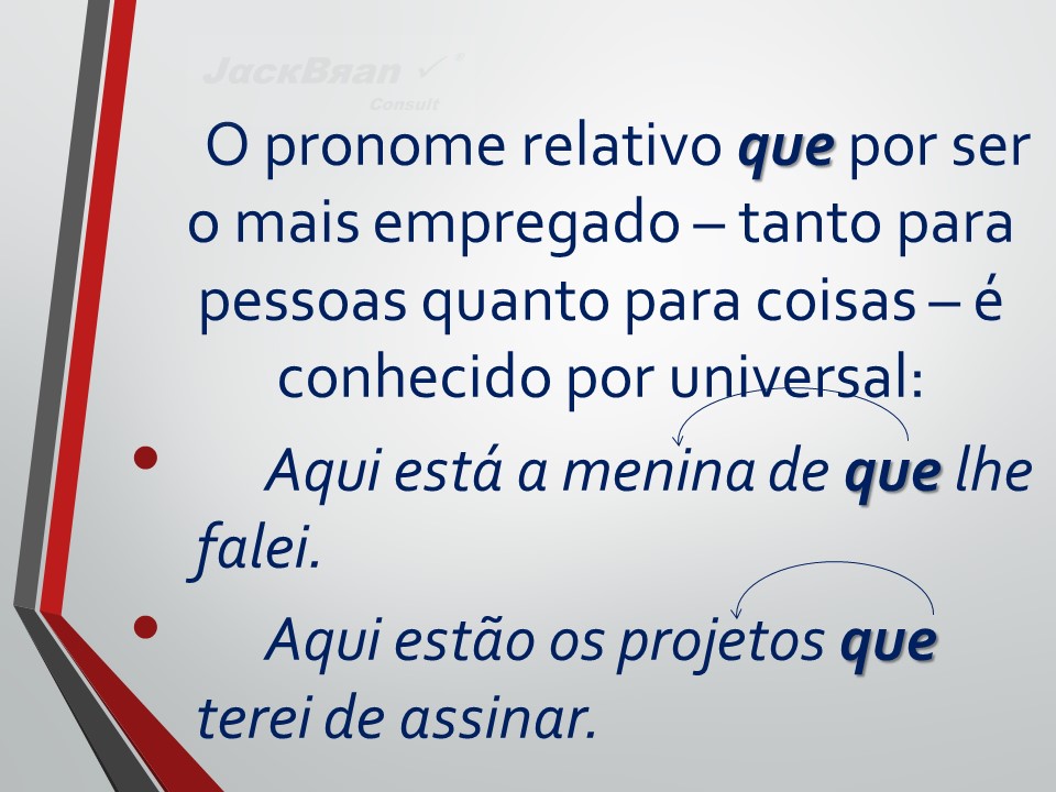 Jack Brandão; gramática, pronome relativo; JackBran Consult; ENEM, Vestibular, Concursos