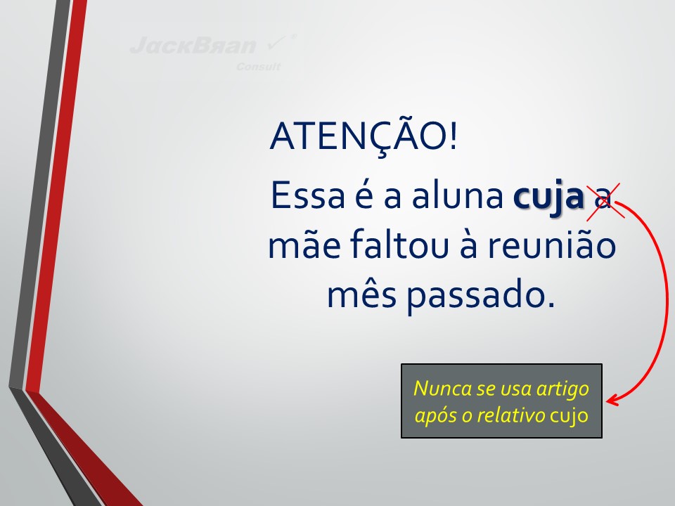 Jack Brandão; gramática, pronome relativo; JackBran Consult; ENEM, Vestibular, Concursos