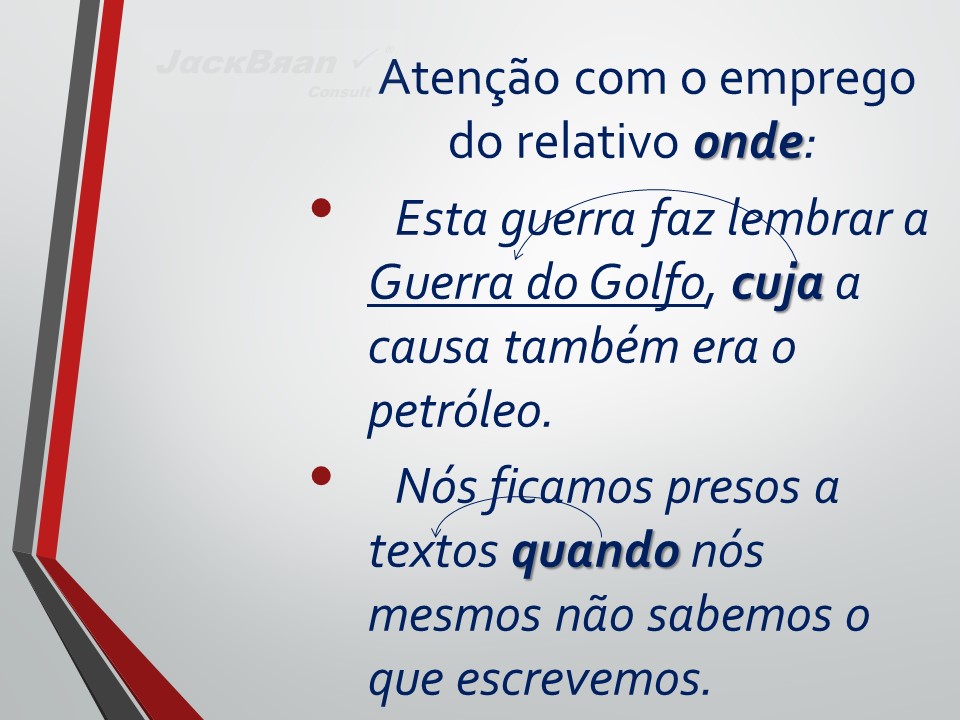 Jack Brandão; gramática, pronome relativo; JackBran Consult; ENEM, Vestibular, Concursos